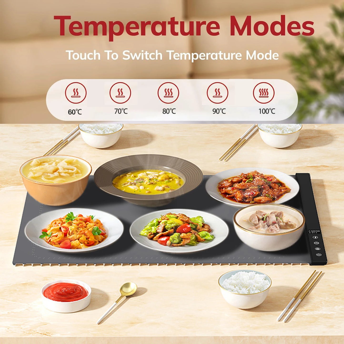 ThermaTray: Silicone Food Heating Mat